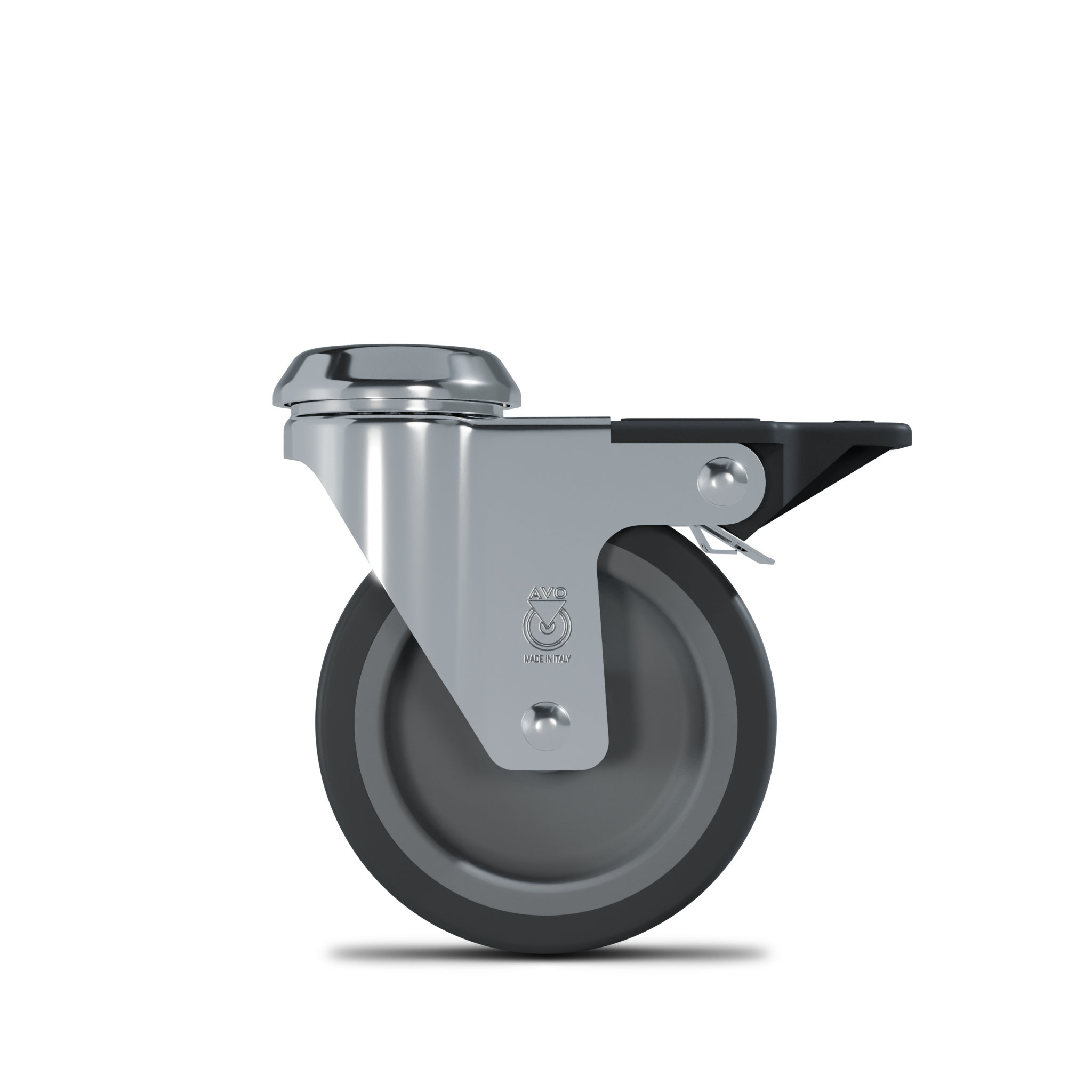 AVO - Rad aus gummi synthetik mit halterung in edelstahl aisi 304 für ...