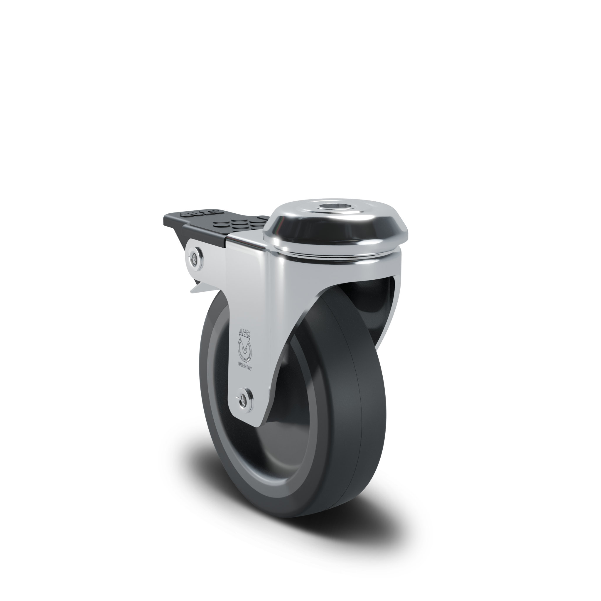 AVO - Rad aus gummi synthetik mit halterung in edelstahl aisi 304 für ...