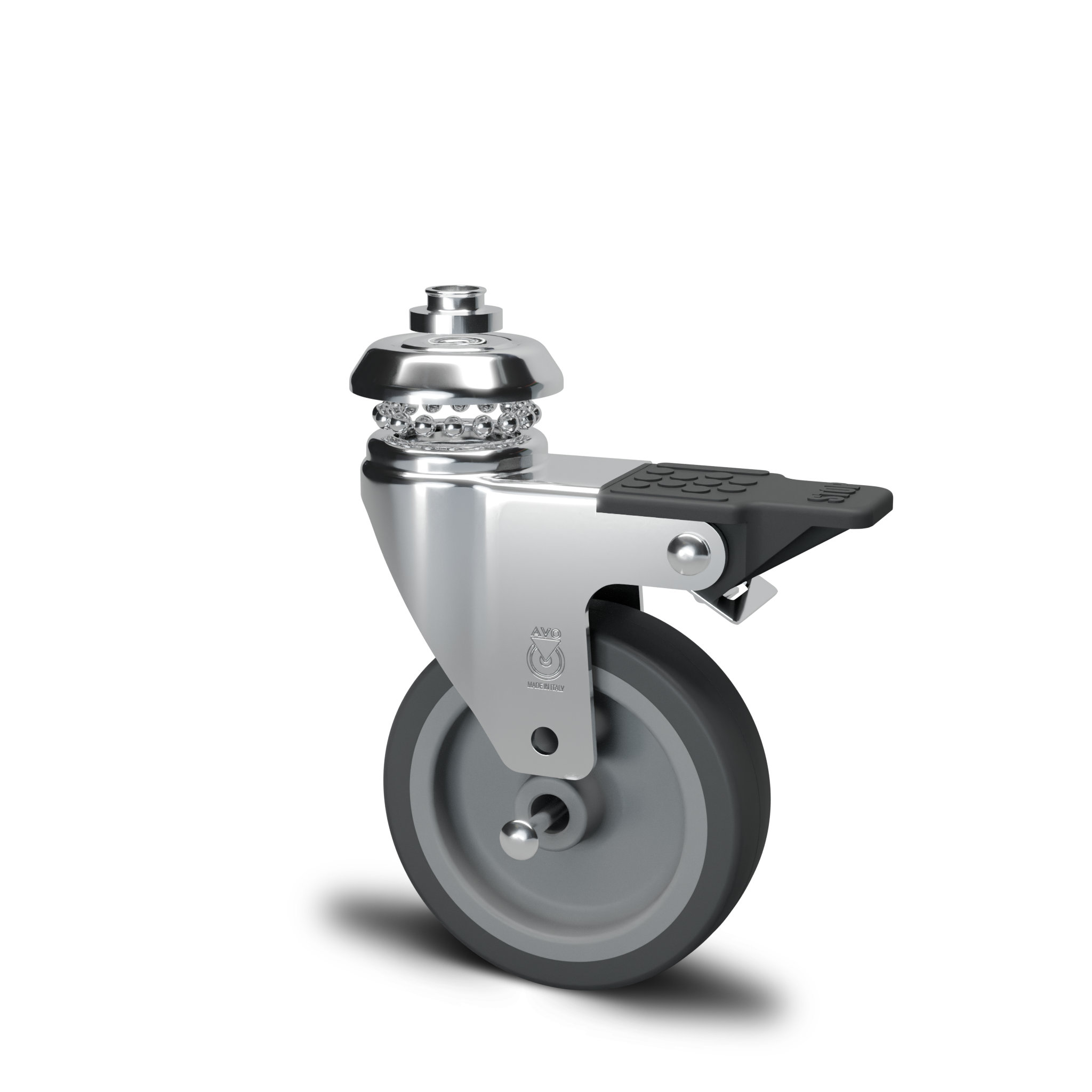 AVO - Rad aus gummi synthetik mit halterung in edelstahl aisi 304 für ...